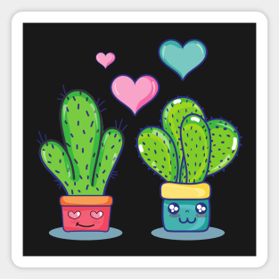 Small Cactus Plant - Love Cactus Magnet